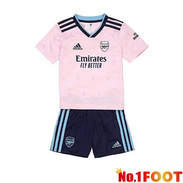 Arsenal Kids Football Jersey Third Pink Blue 2022/2023