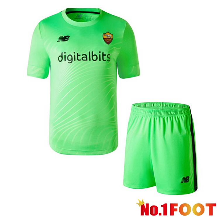 AS Monaco Kids Football Jersey Goalkeeper Green 2022/2023