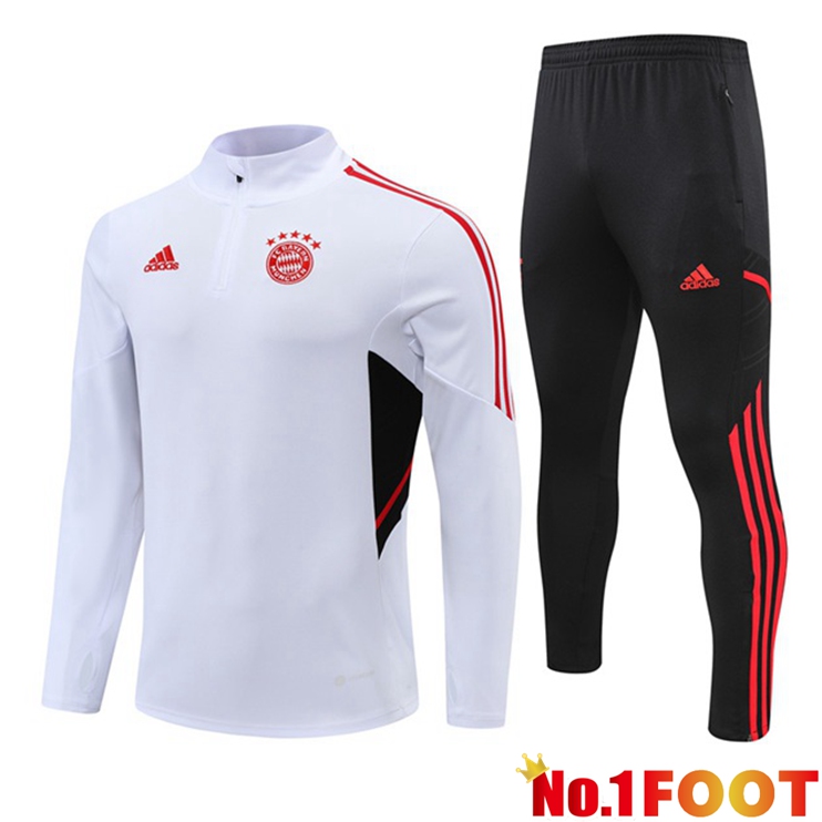 Bayern Munich Training Tracksuit Suit White 2022/2023