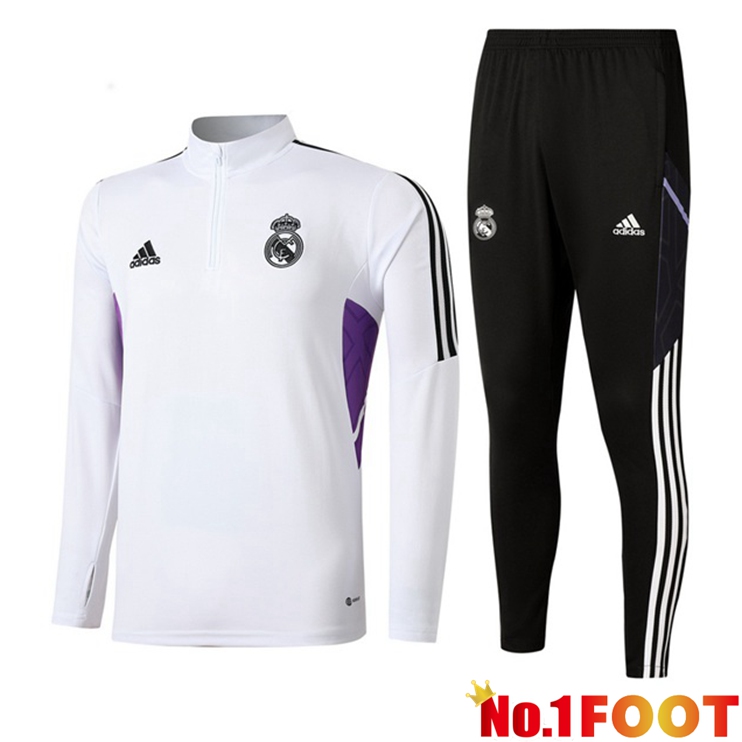 Real Madrid Training Tracksuit Suit White 2022/2023