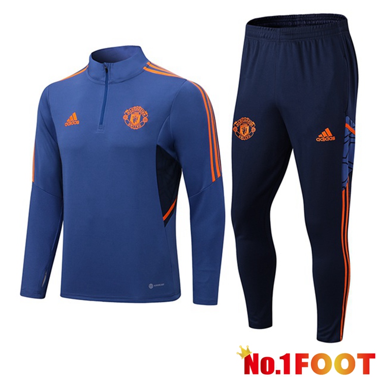 Manchester United Training Tracksuit Suit Blue 2022/2023