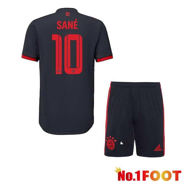 Bayern Munich (Sané 10) Kids Football Jersey Third Black 2022/2023