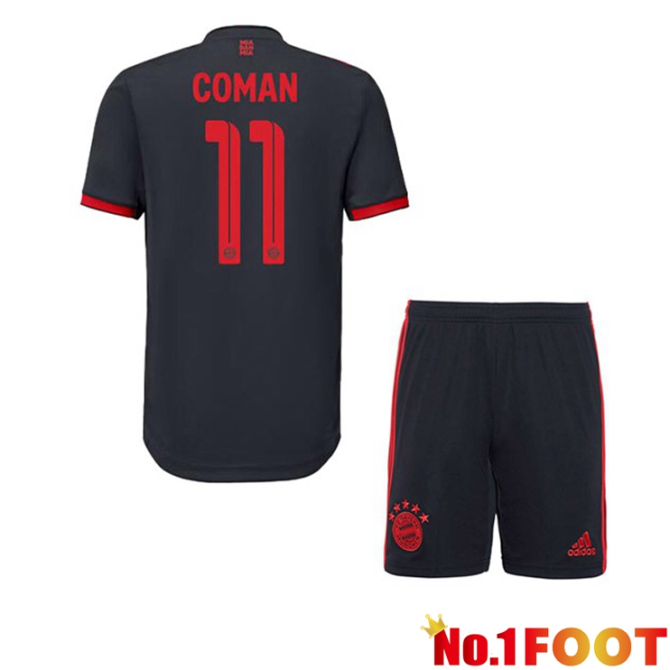 Bayern Munich (Coman 11) Kids Football Jersey Third Black 2022/2023