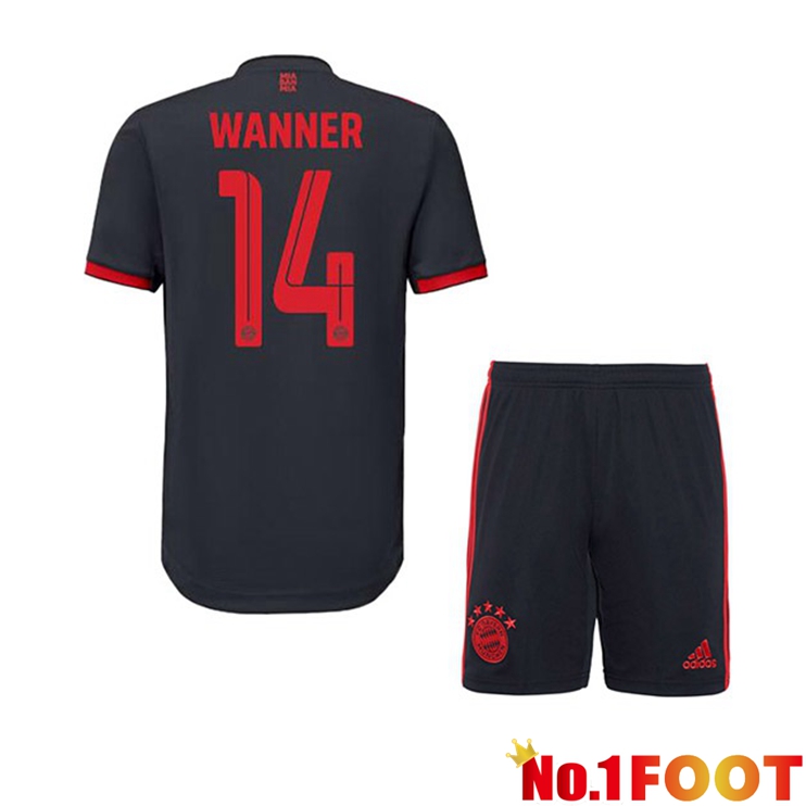 Bayern Munich (Wanner 14) Kids Football Jersey Third Black 2022/2023