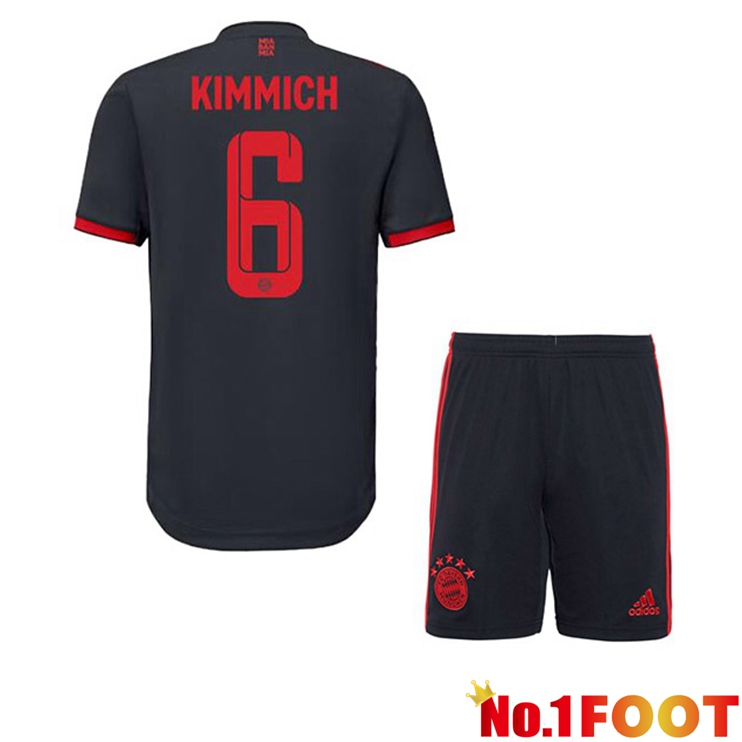 Bayern Munich (Kimmich 6) Kids Football Jersey Third Black 2022/2023