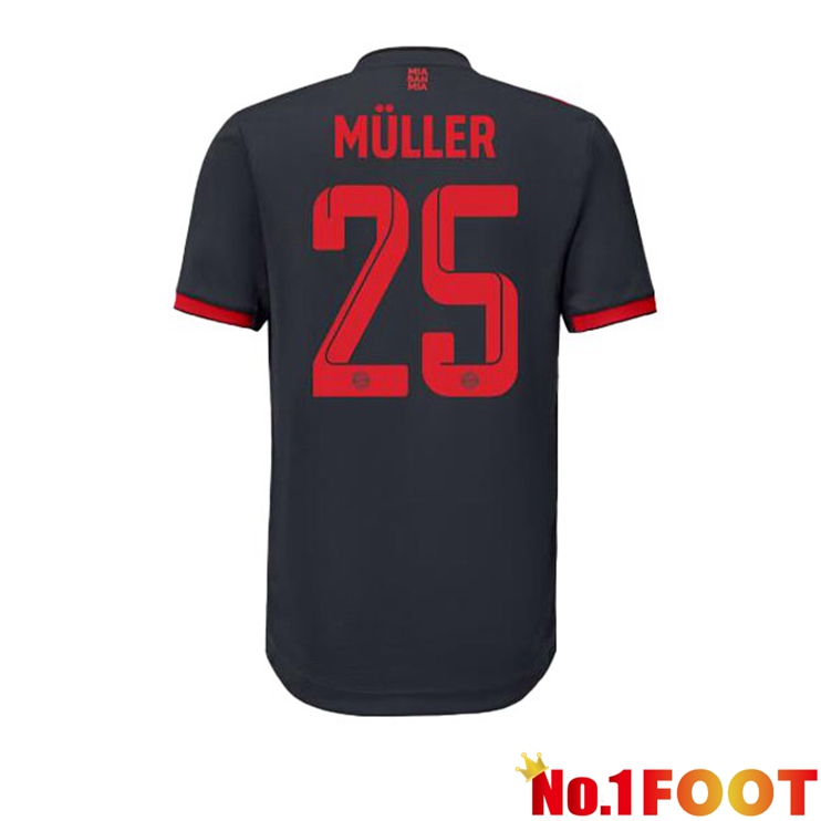 Bayern Munich (Müller 25) Football Jersey Third Black 2022/2023