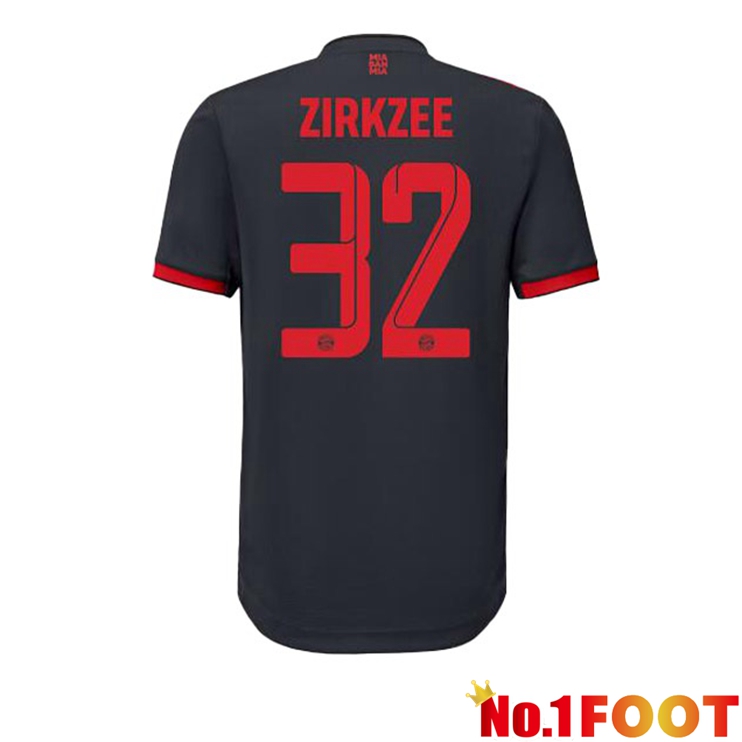 Bayern Munich (Zirkzee 32) Football Jersey Third Black 2022/2023