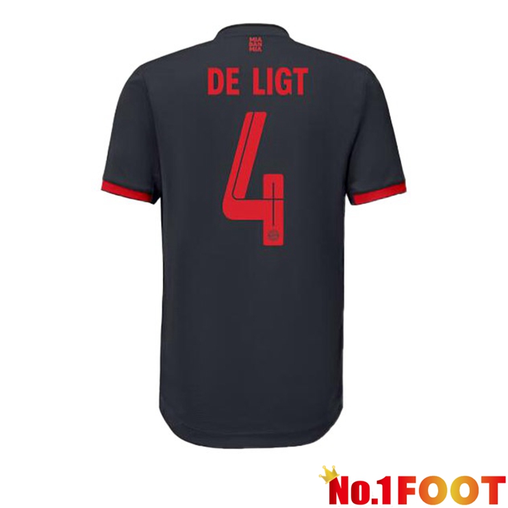 Bayern Munich (de Ligt 4) Football Jersey Third Black 2022/2023