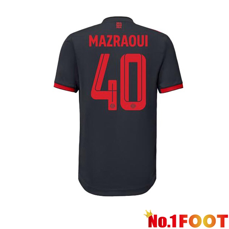 Bayern Munich (Mazraoui 40) Football Jersey Third Black 2022/2023