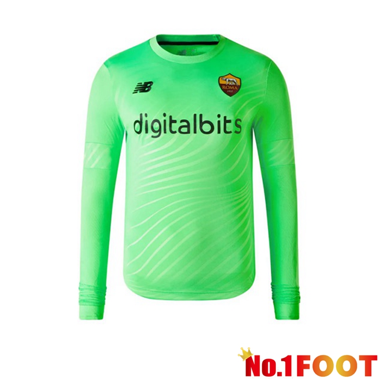 AS Roma Football Jersey Goalkeeper Long Sleeve Green 2022/2023