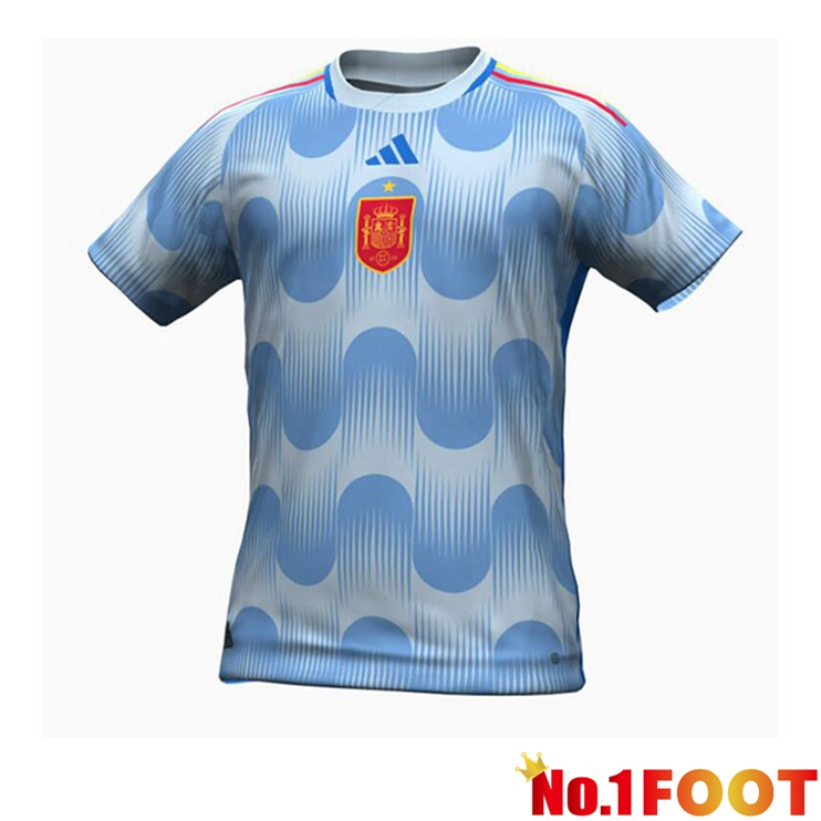 Spain Football Jersey Away Blue White Version Leak 2022/2023