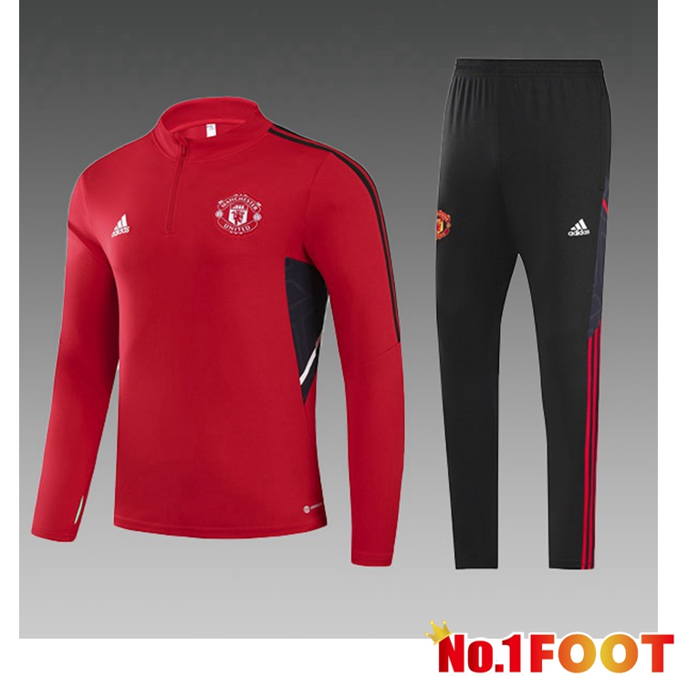 Manchester United Kids Training Tracksuit Suit Red 2022/2023