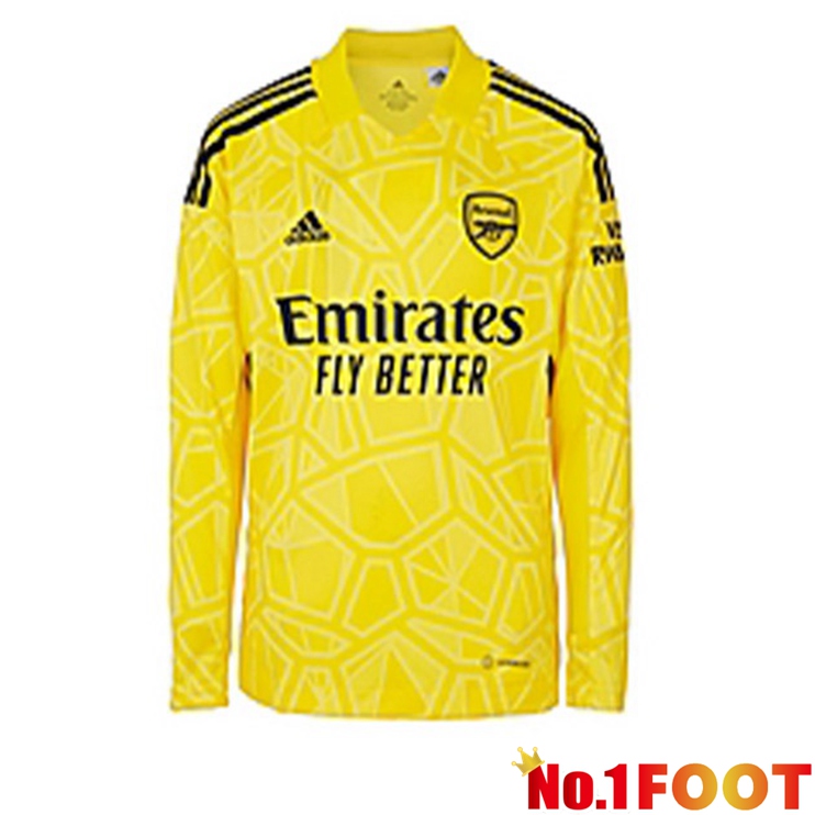 Arsenal Football Jersey Goalkeeper Long Sleeve Yellow 2022/2023