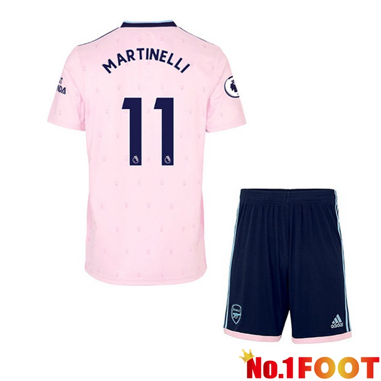 Arsenal (MARTINELLI 11) Kids Football Jersey Away Pink 2022/2023