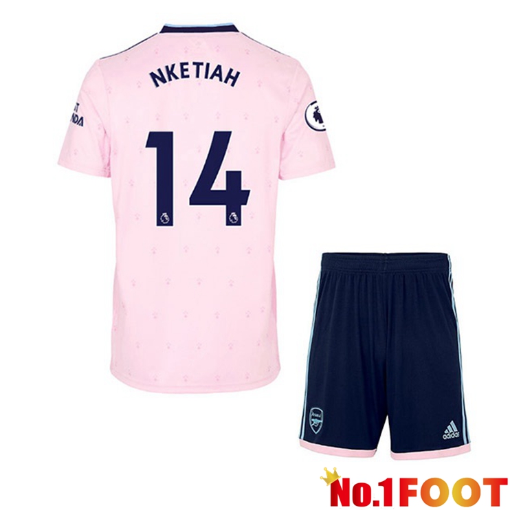 Arsenal (NKETIAH 14) Kids Football Jersey Away Pink 2022/2023