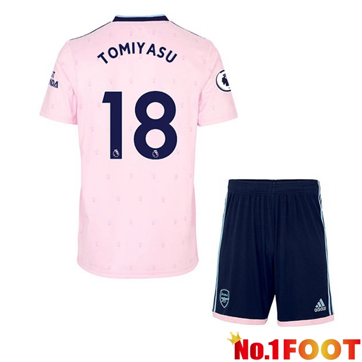 Arsenal (TOMIYASU 18) Kids Football Jersey Away Pink 2022/2023