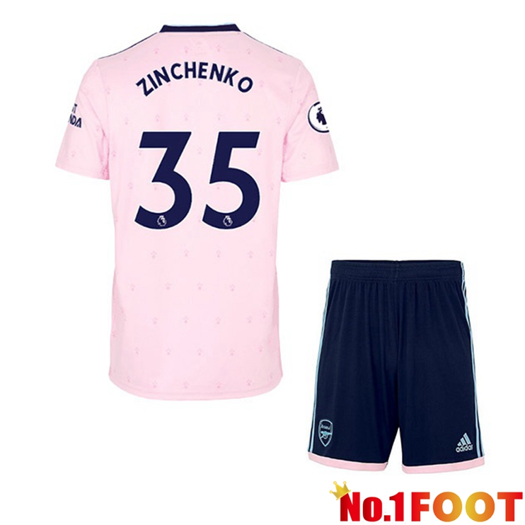 Arsenal (ZINCHENKO 35) Kids Football Jersey Away Pink 2022/2023