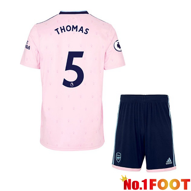 Arsenal (THOMAS 5) Kids Football Jersey Away Pink 2022/2023