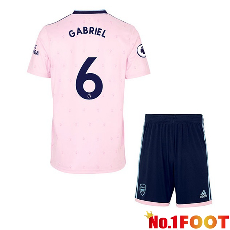 Arsenal (GABRIEL 6) Kids Football Jersey Away Pink 2022/2023