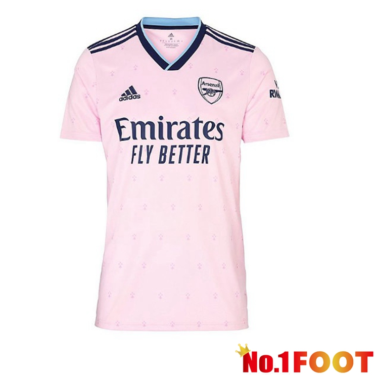 Arsenal Football Jersey Third Pink Blue 2022/2023