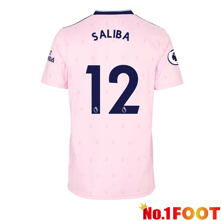 Arsenal (SALIBA 12) Football Jersey Away Pink 2022/2023