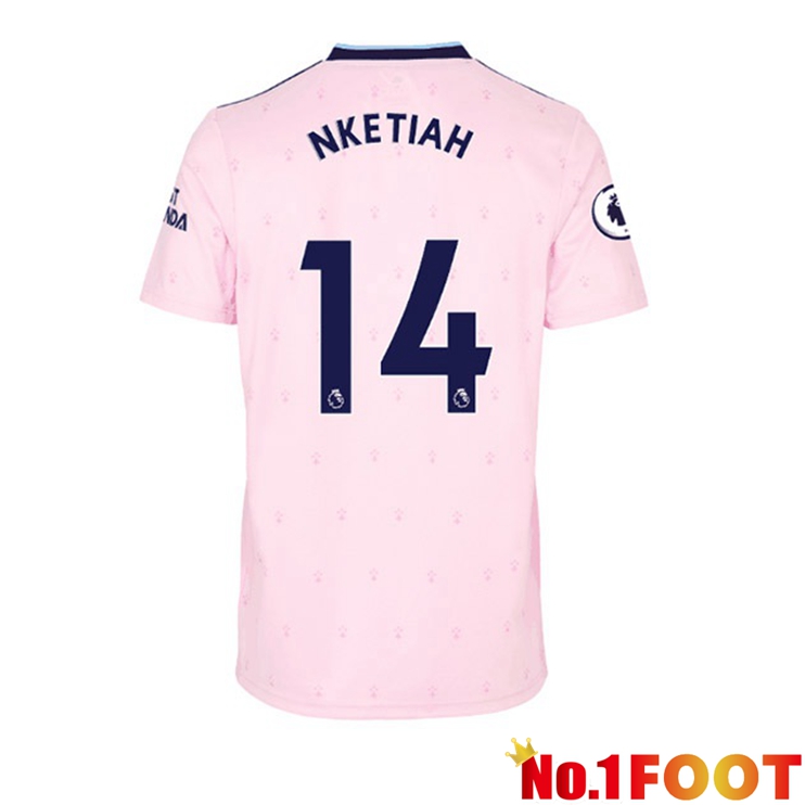 Arsenal (NKETIAH 14) Football Jersey Away Pink 2022/2023