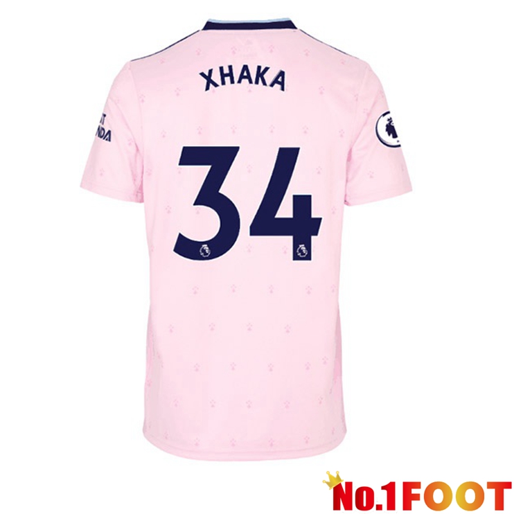 Arsenal (XHAKA 34) Football Jersey Away Pink 2022/2023