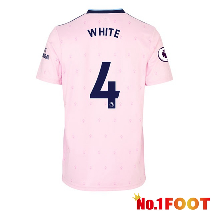 Arsenal (WHITE 4) Football Jersey Away Pink 2022/2023