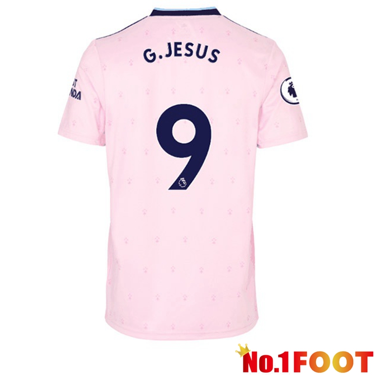 Arsenal (G.JESUS 9) Football Jersey Away Pink 2022/2023