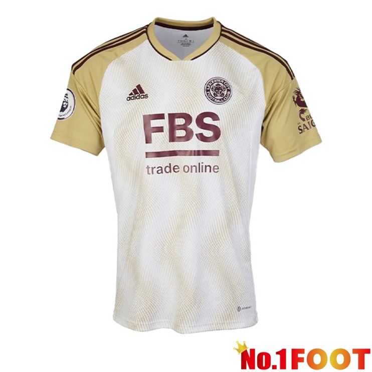 Leicester City Football Jersey Third White Yellow 2022/2023