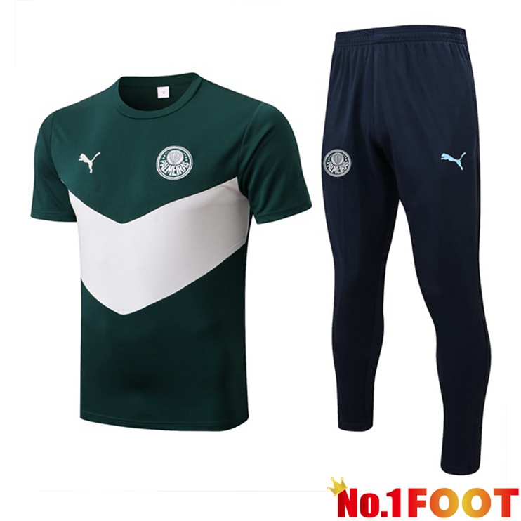 Palmeiras Training T Shirt + Pants Green White 2022/2023