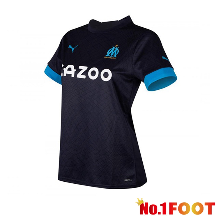 Marseille OM Womens Football Jersey Away Black 2022/2023