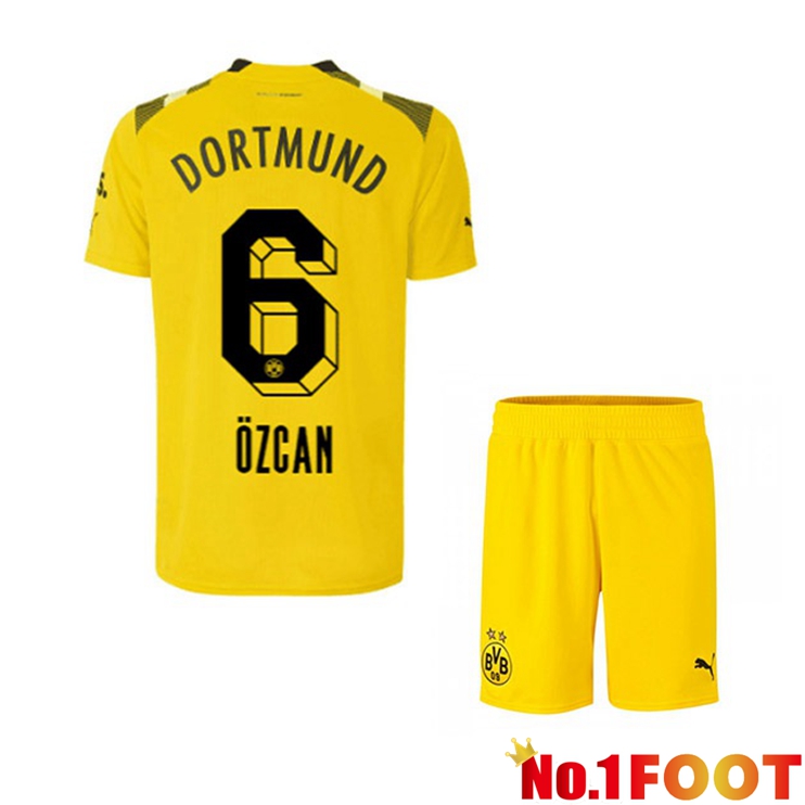 Dortmund BVB (Özcan 6) Kids Football Jersey cup Yellow 2022/2023