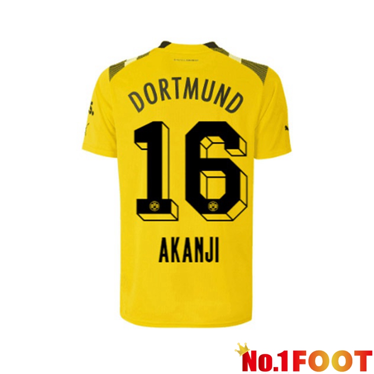 Dortmund BVB (Akanji 16) Football Jersey cup Yellow 2022/2023