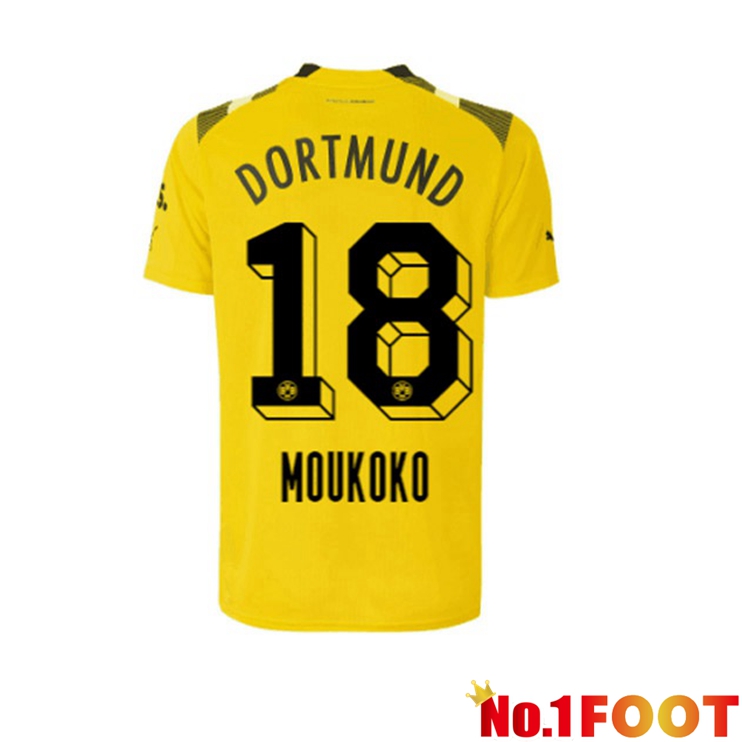 Dortmund BVB (Moukoko 18) Football Jersey cup Yellow 2022/2023