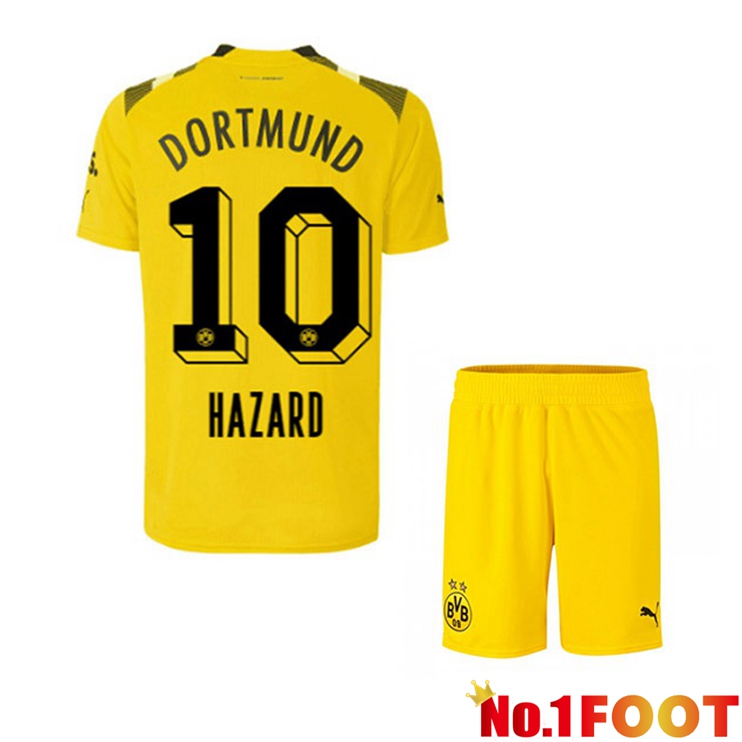 Dortmund BVB (Hazard 10) Kids Football Jersey cup Yellow 2022/2023