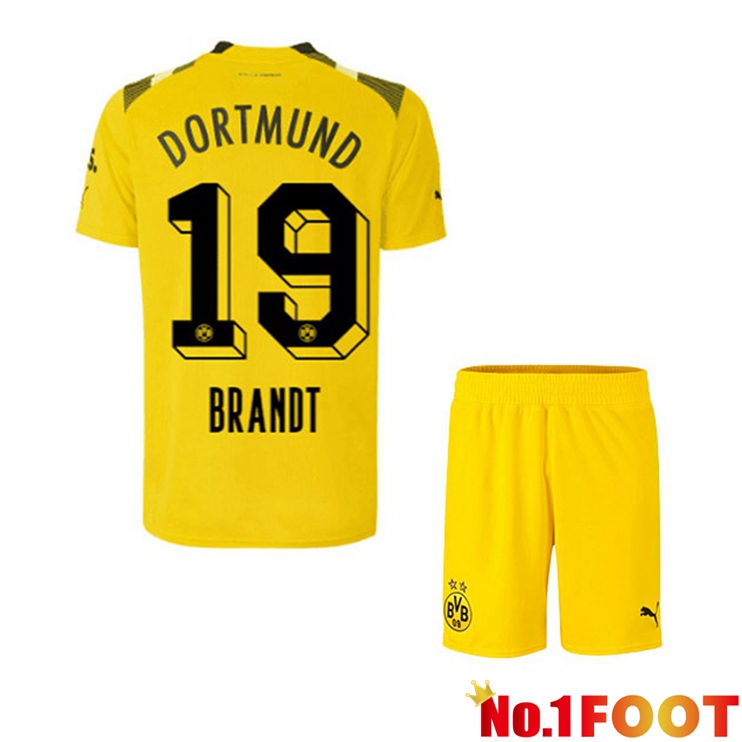 Dortmund BVB (Brandt 19) Kids Football Jersey cup Yellow 2022/2023