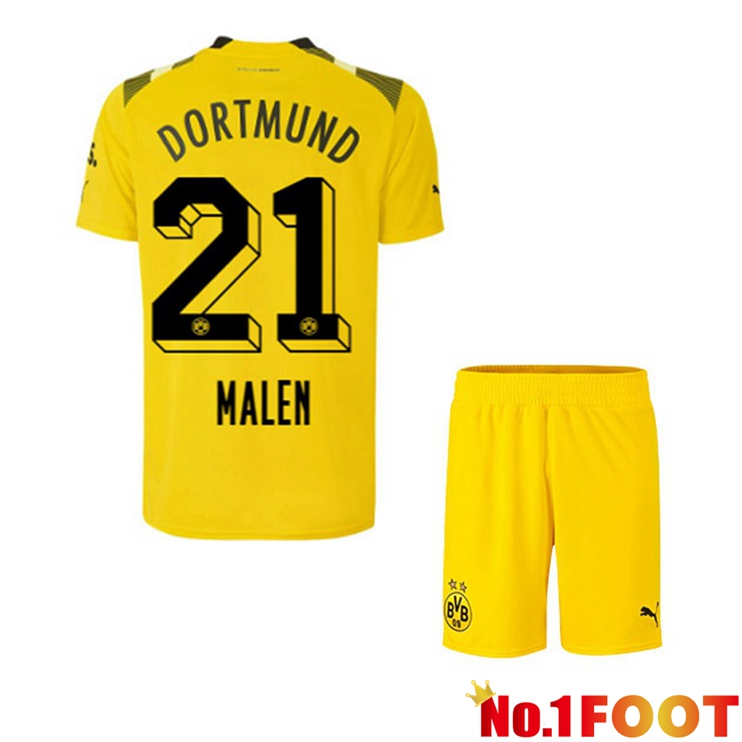 Dortmund BVB (Malen 21) Kids Football Jersey cup Yellow 2022/2023