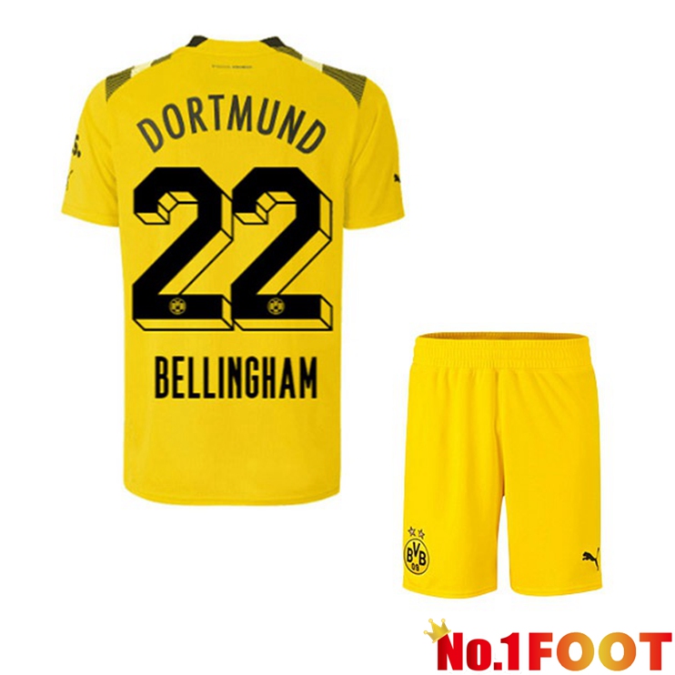 Dortmund BVB (Bellingham 22) Kids Football Jersey cup Yellow 2022/2023