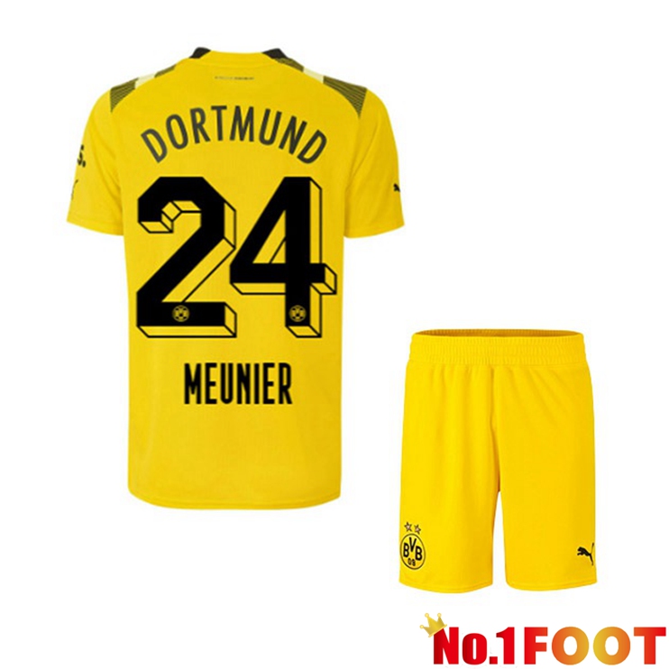 Dortmund BVB (Meunier 24) Kids Football Jersey cup Yellow 2022/2023