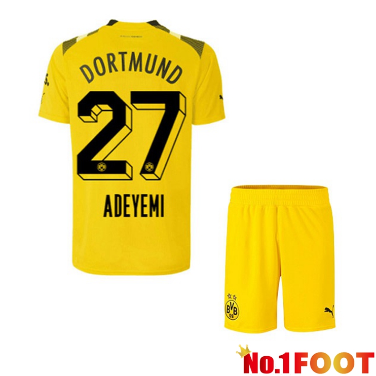 Dortmund BVB (Adeyemi 27) Kids Football Jersey cup Yellow 2022/2023