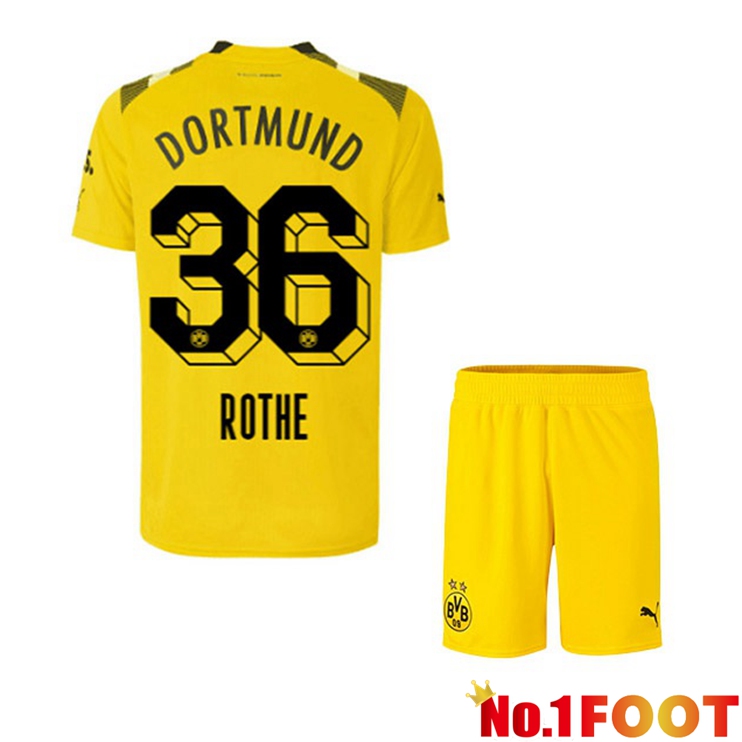 Dortmund BVB (Rothe 36) Kids Football Jersey cup Yellow 2022/2023