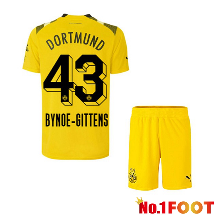 Dortmund BVB (Bynoe-Gittens 43) Kids Football Jersey cup Yellow 2022/2023