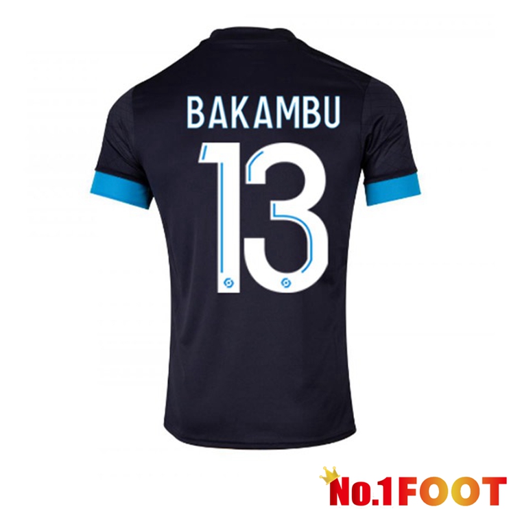 Marseille OM (BAKAMBU 13) Football Jersey Away Black 2022/2023