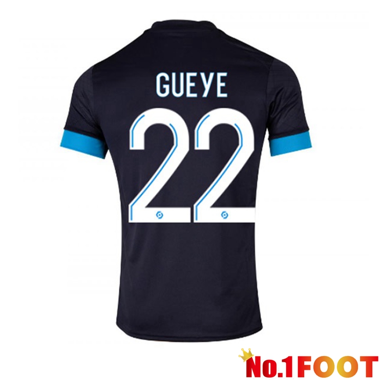 Marseille OM (GUEYE 22) Football Jersey Away Black 2022/2023