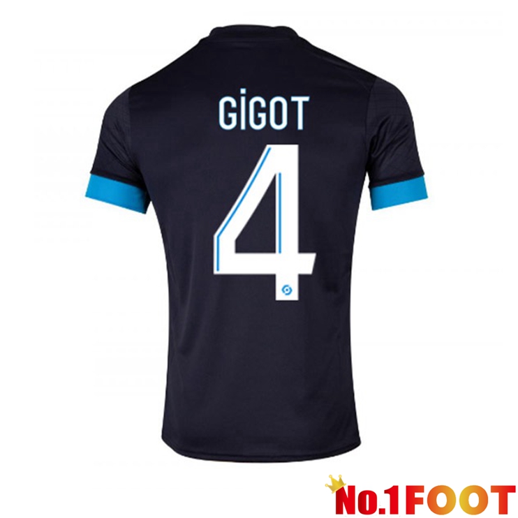 Marseille OM (GIGOT 4) Football Jersey Away Black 2022/2023