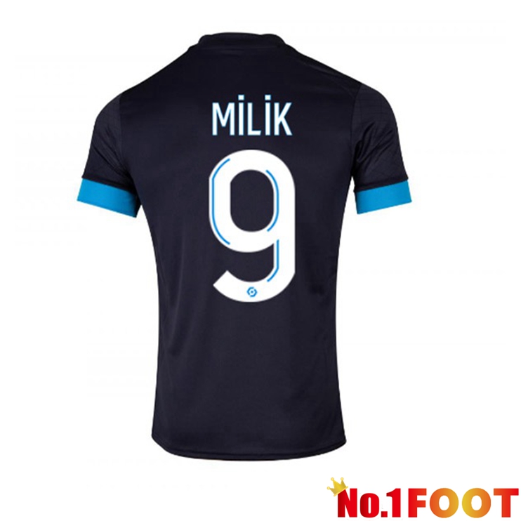 Marseille OM (MILIK 9) Football Jersey Away Black 2022/2023