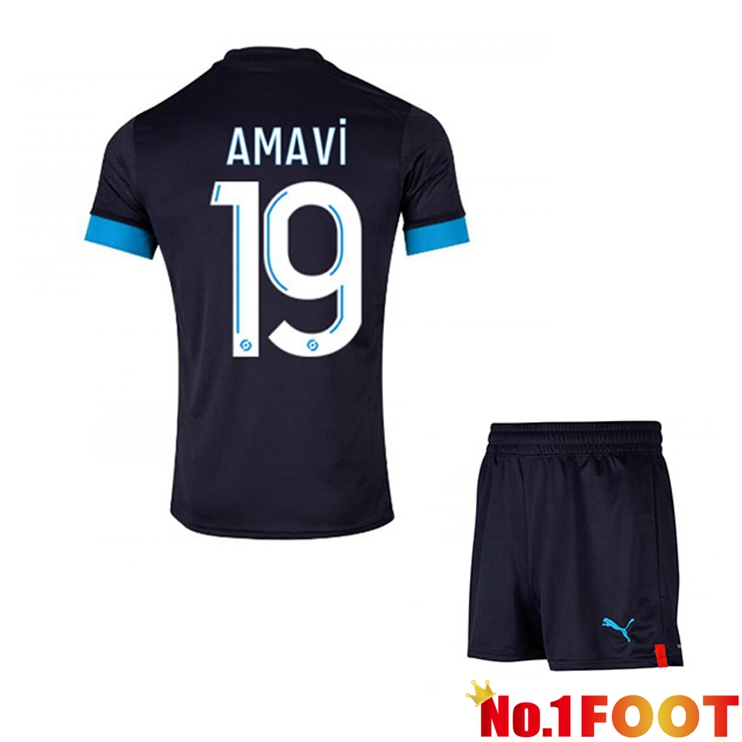 Marseille OM (AMAVI 19) Kids Football Jersey Away Black 2022/2023