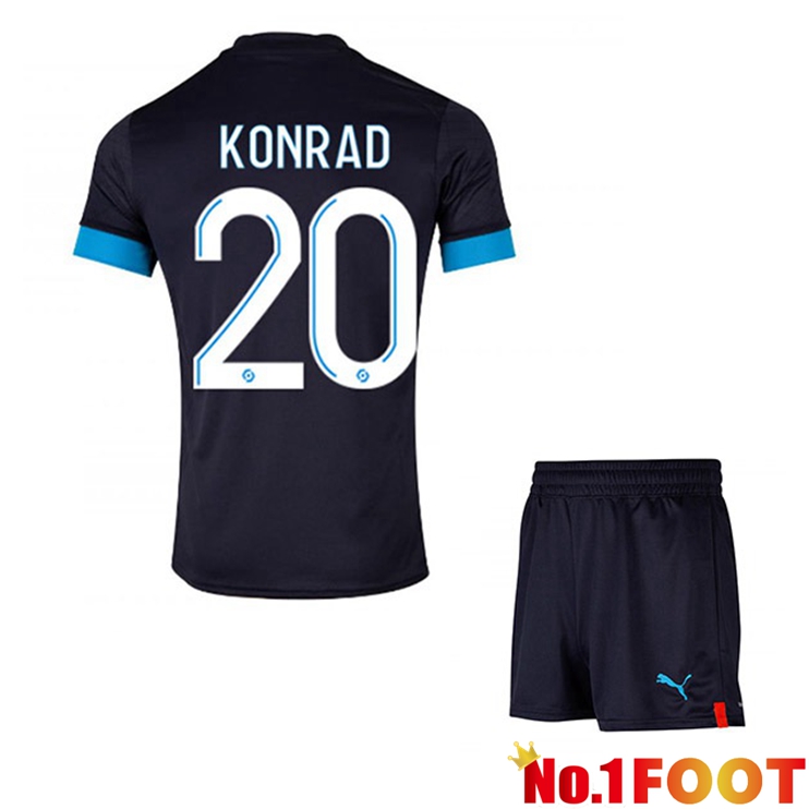 Marseille OM (KONRAD 20) Kids Football Jersey Away Black 2022/2023