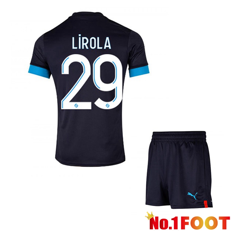 Marseille OM (LIROLA 29) Kids Football Jersey Away Black 2022/2023